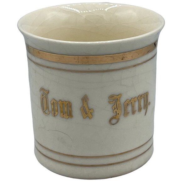 Chikaramachi Tom & Jerry Winter Punch Cup Mug Gold Trimmed Vintage Replacement - Picture 1 of 11